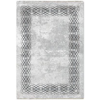 RW7075 washable chenille area rug viewed from above