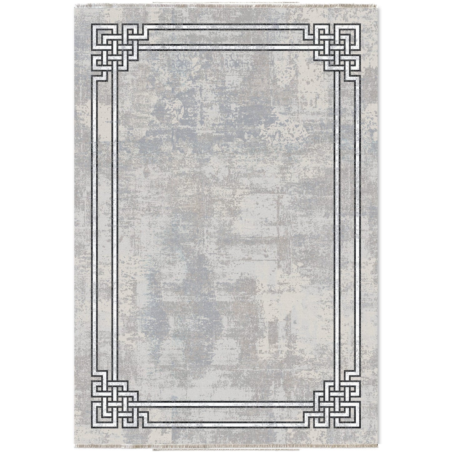 RW7076 washable chenille area rug viewed from above