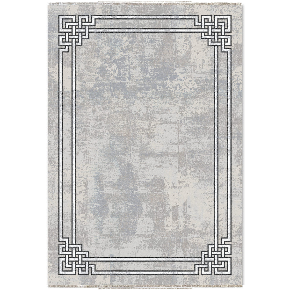 RW7076 washable chenille area rug viewed from above