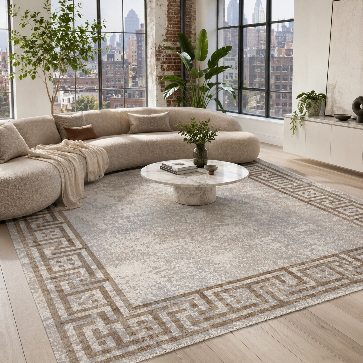 RW7077 washable chenille rug texture and pattern detail