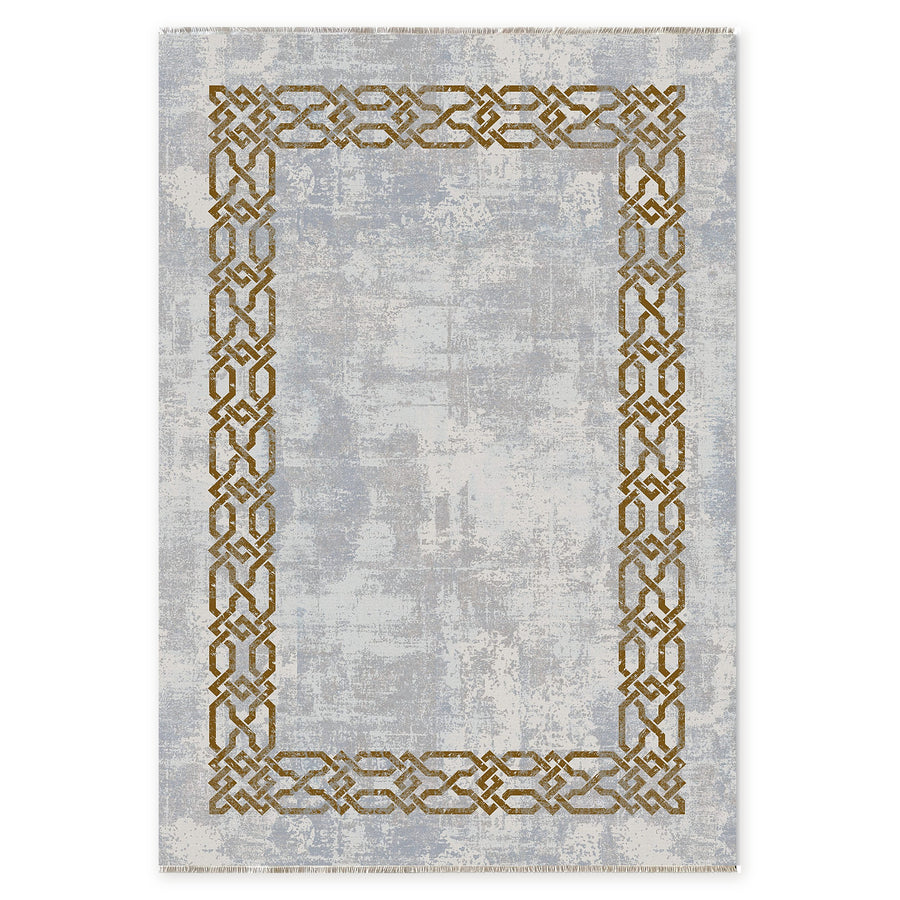 Eastward Linework Silver Grey Modern Washable Rug
