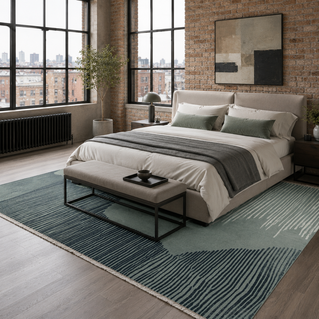 RW7081 washable chenille rug texture and pattern detail