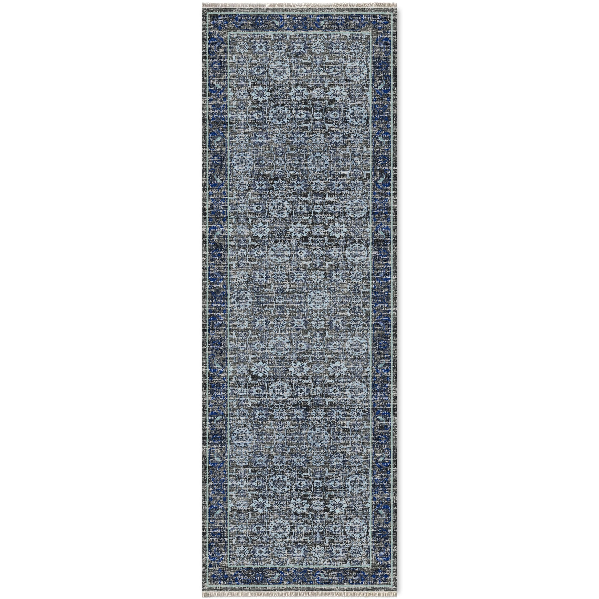 RW7082 washable chenille area rug viewed from above
