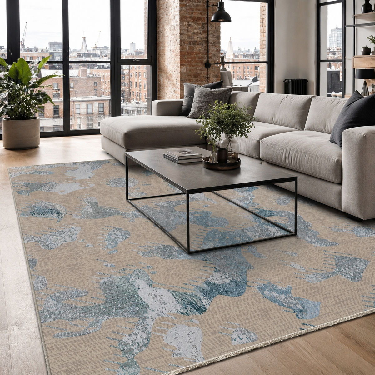 RW7083 washable chenille area rug