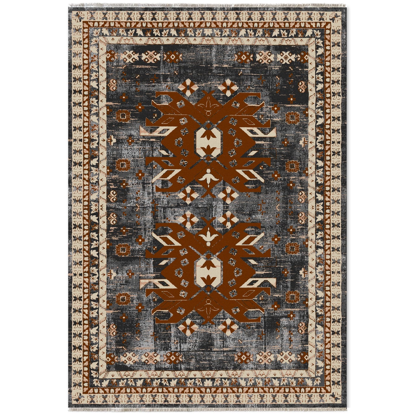 RW7084 washable chenille area rug viewed from above