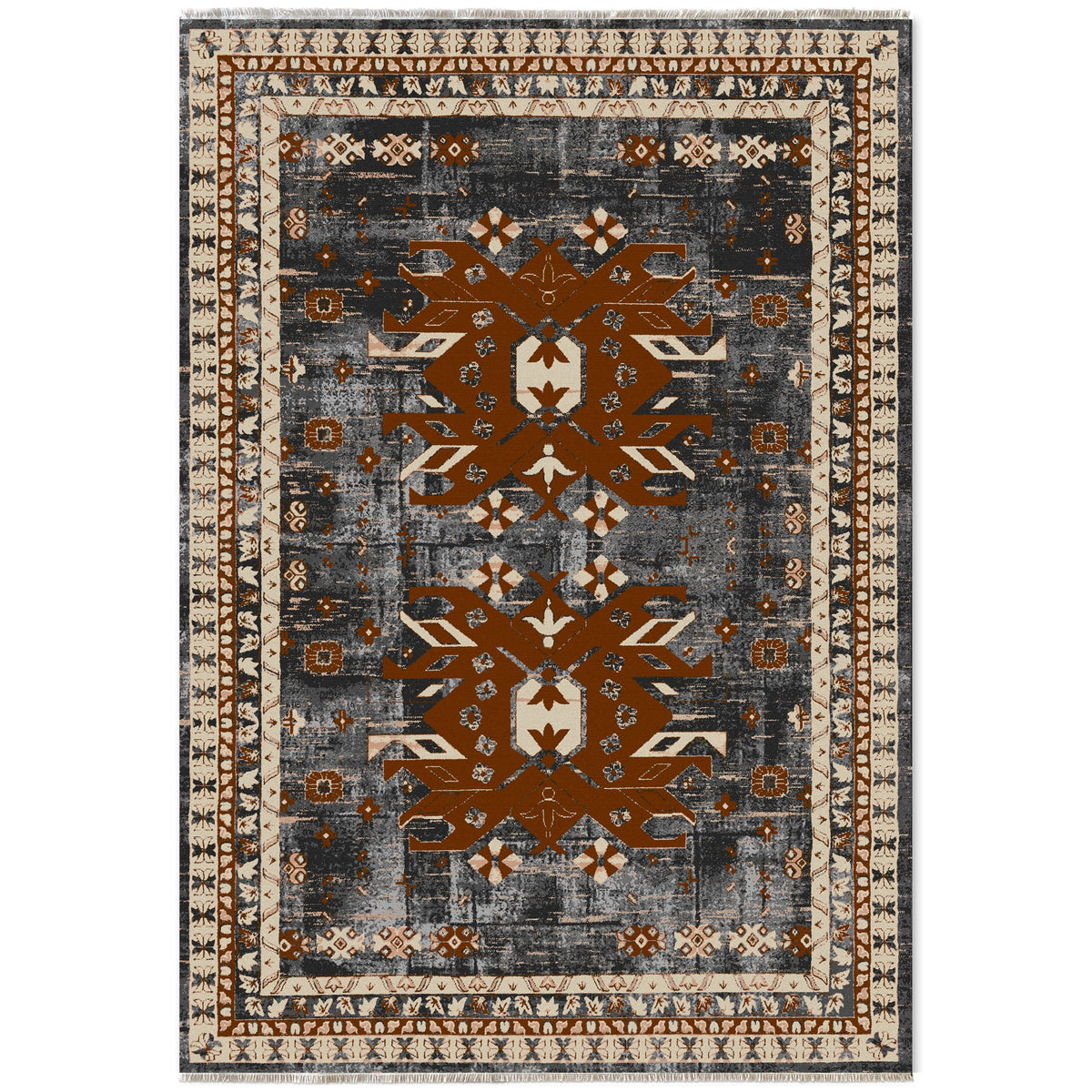 RW7084 washable chenille area rug viewed from above