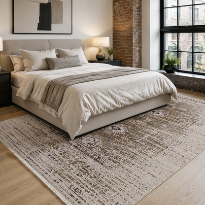 RW7086 washable chenille rug texture and pattern detail