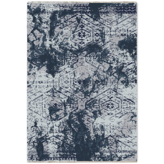 RW7087 washable chenille area rug viewed from above
