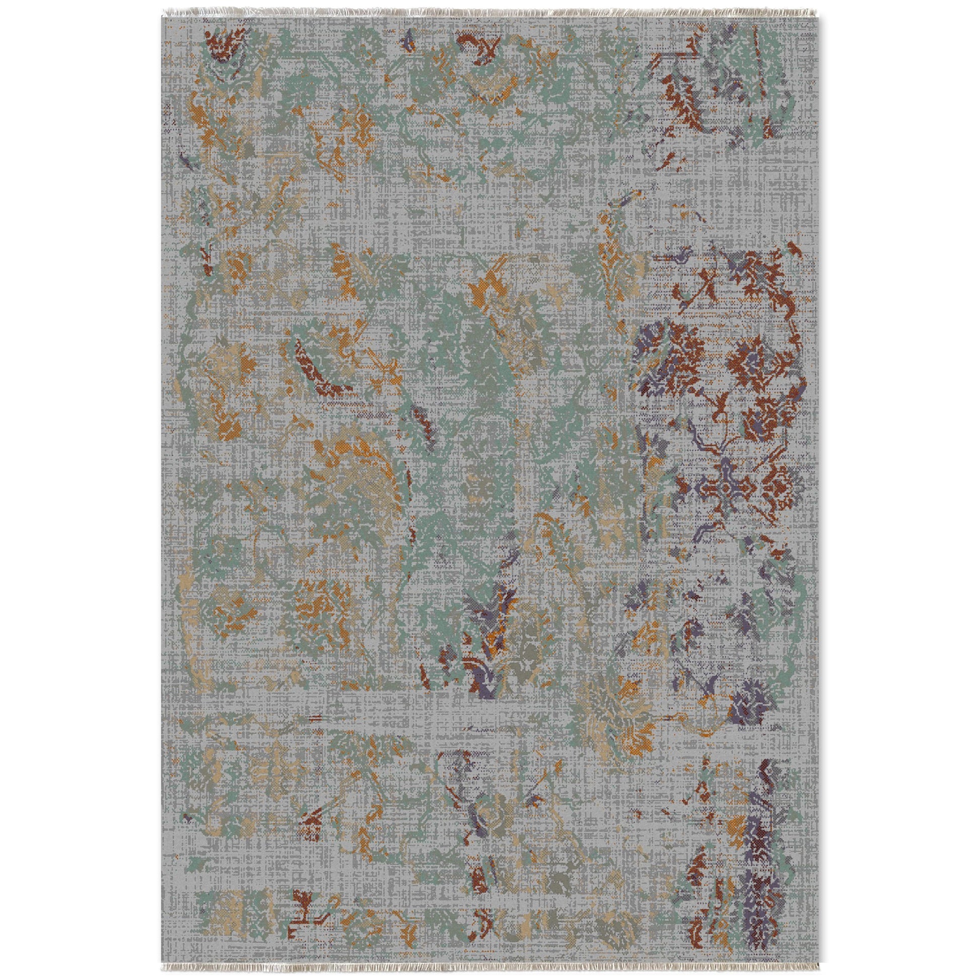 RW7088 washable chenille area rug viewed from above