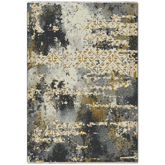 RW7089 washable chenille area rug viewed from above
