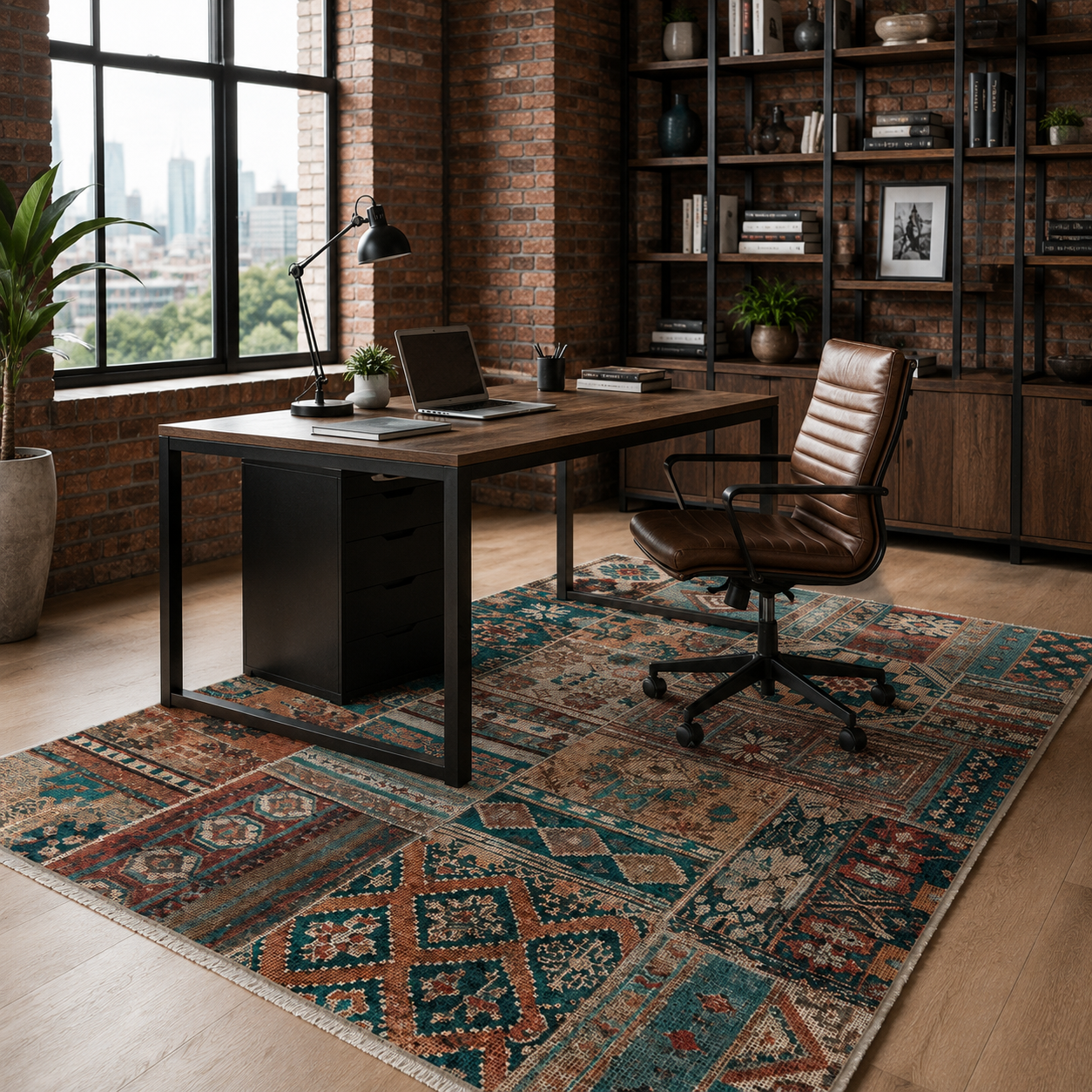 RW7095 washable chenille rug texture and pattern detail