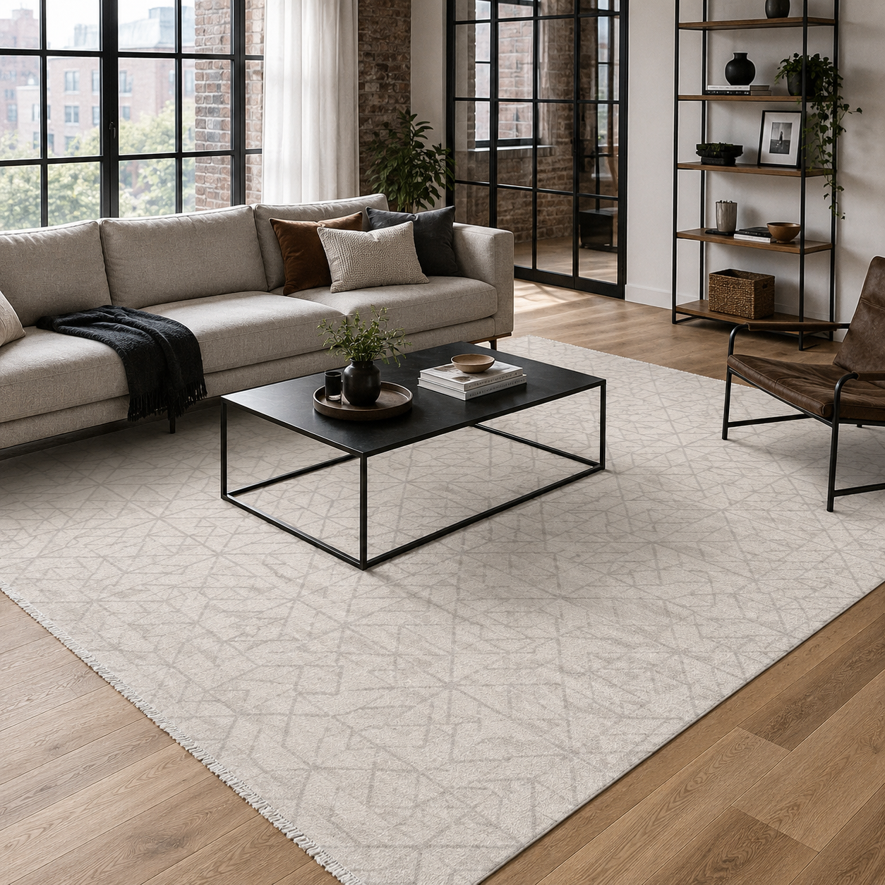 RW7101 washable chenille rug texture and pattern detail