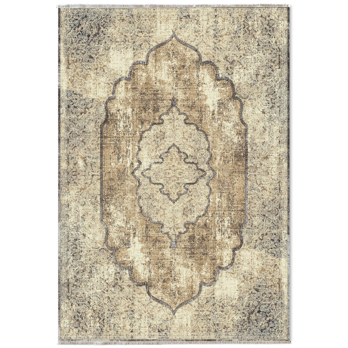 RW7103 washable chenille area rug viewed from above