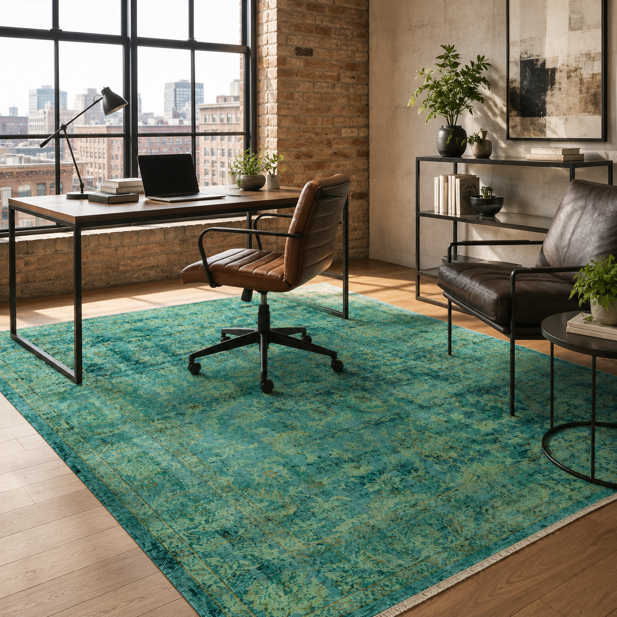 RW7104 washable chenille rug texture and pattern detail
