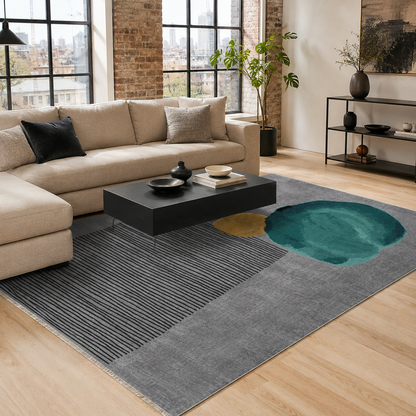RW7106 washable chenille rug texture and pattern detail