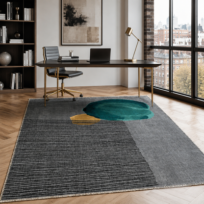 RW7106 washable chenille rug texture and pattern detail