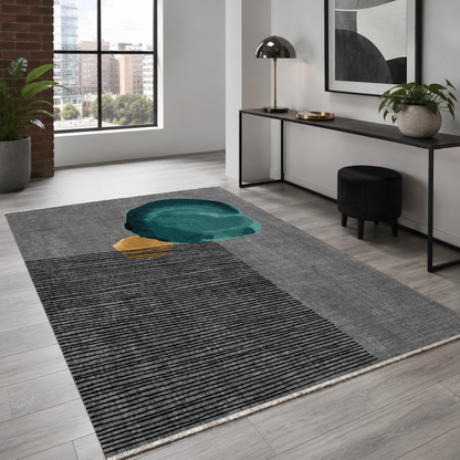 RW7106 washable chenille rug texture and pattern detail