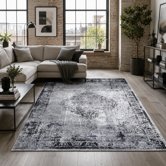 RW7107 washable chenille area rug