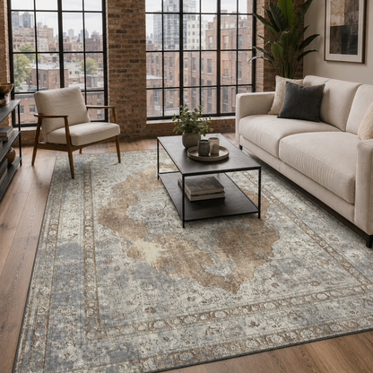 RW7108 washable chenille rug texture and pattern detail