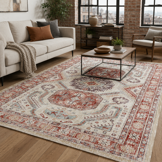 RW7109 washable chenille area rug