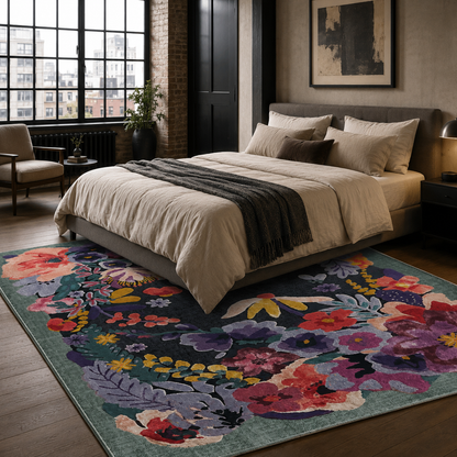 RW7114 washable chenille rug texture and pattern detail