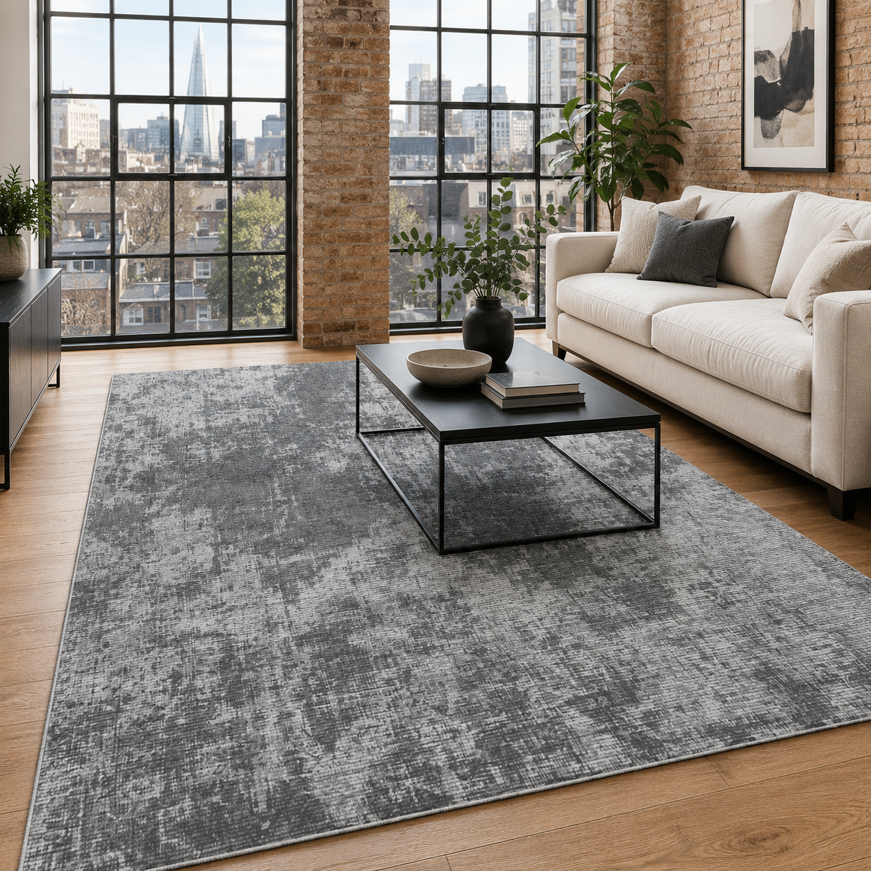 RW7117 washable chenille rug texture and pattern detail