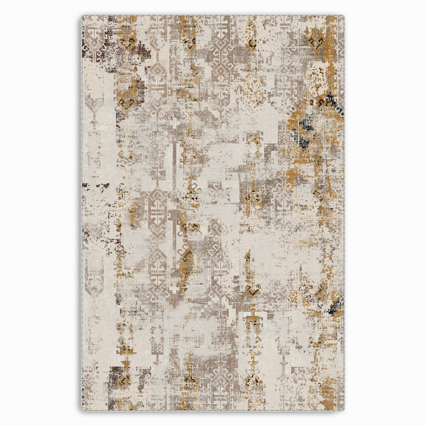 RW7121 washable chenille area rug viewed from above