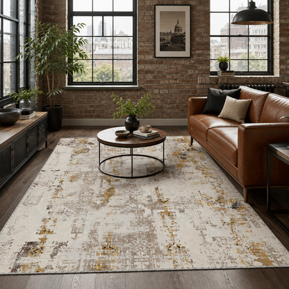 RW7121 washable chenille rug texture and pattern detail