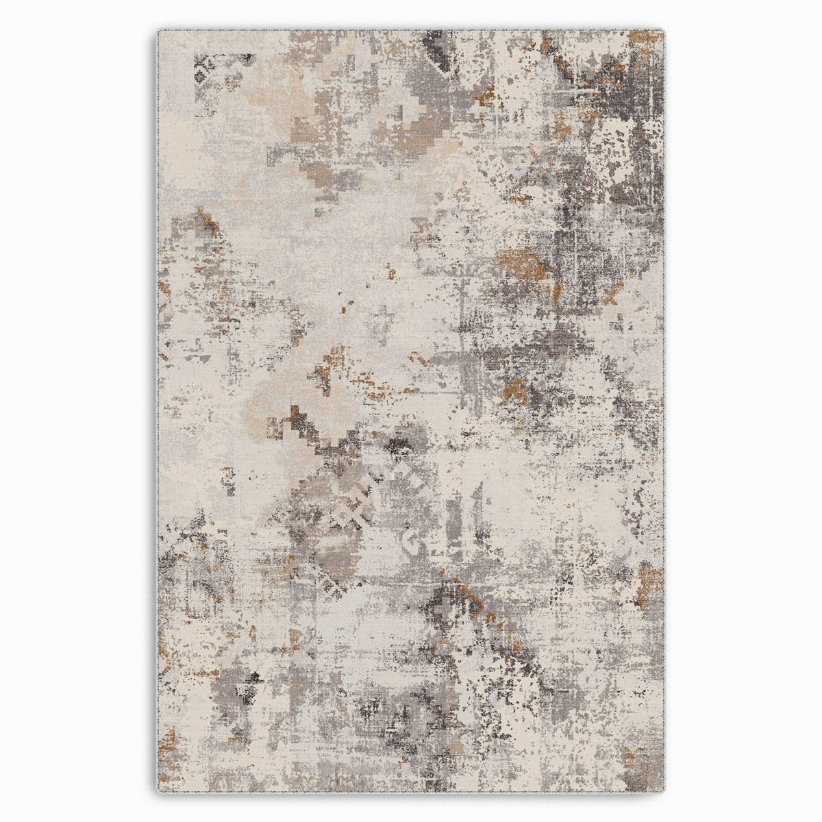 RW7122 washable chenille area rug viewed from above