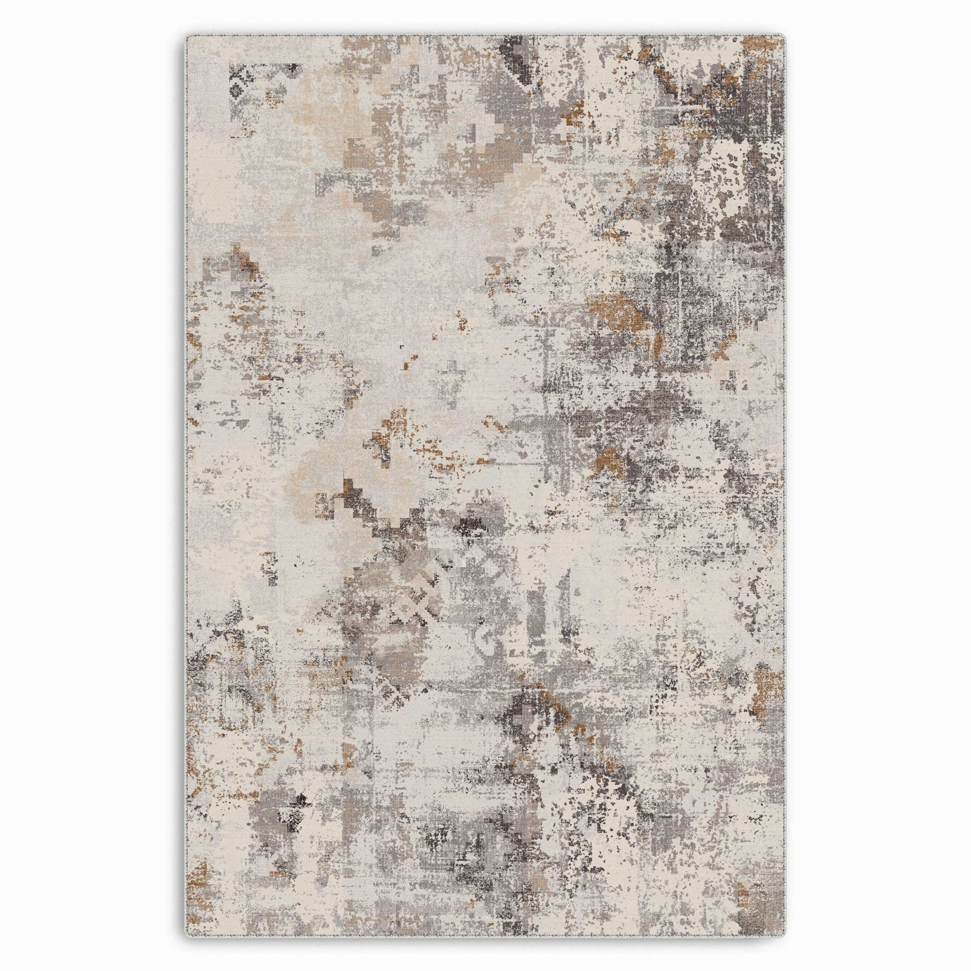 RW7122 washable chenille area rug viewed from above