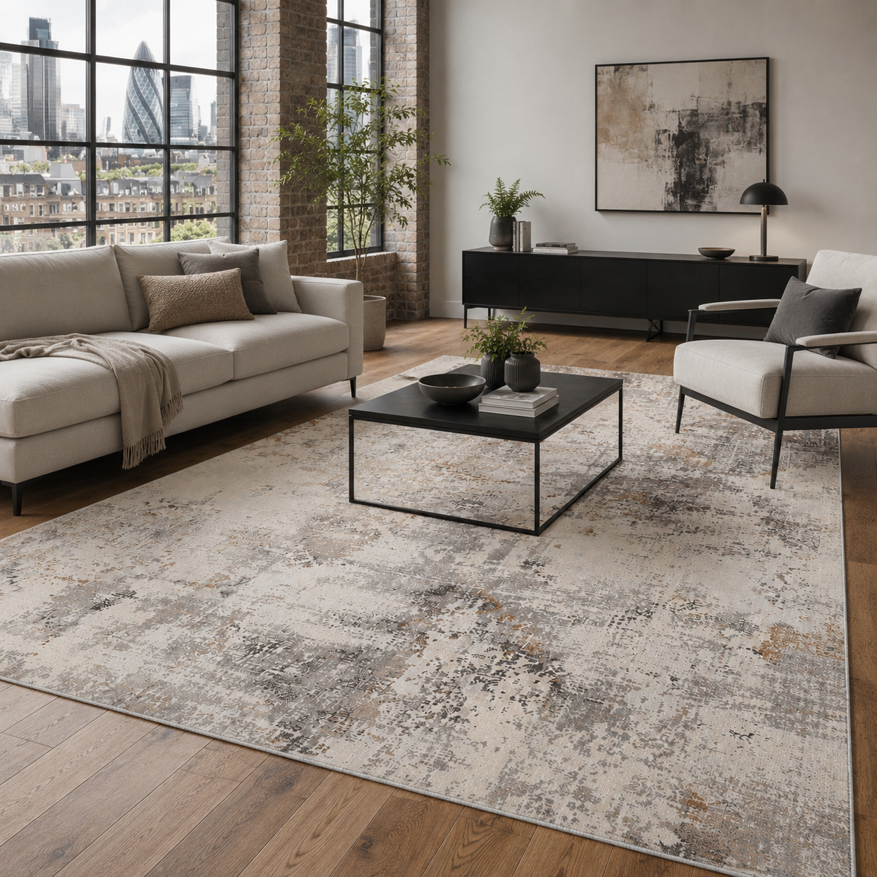 RW7122 washable chenille rug texture and pattern detail