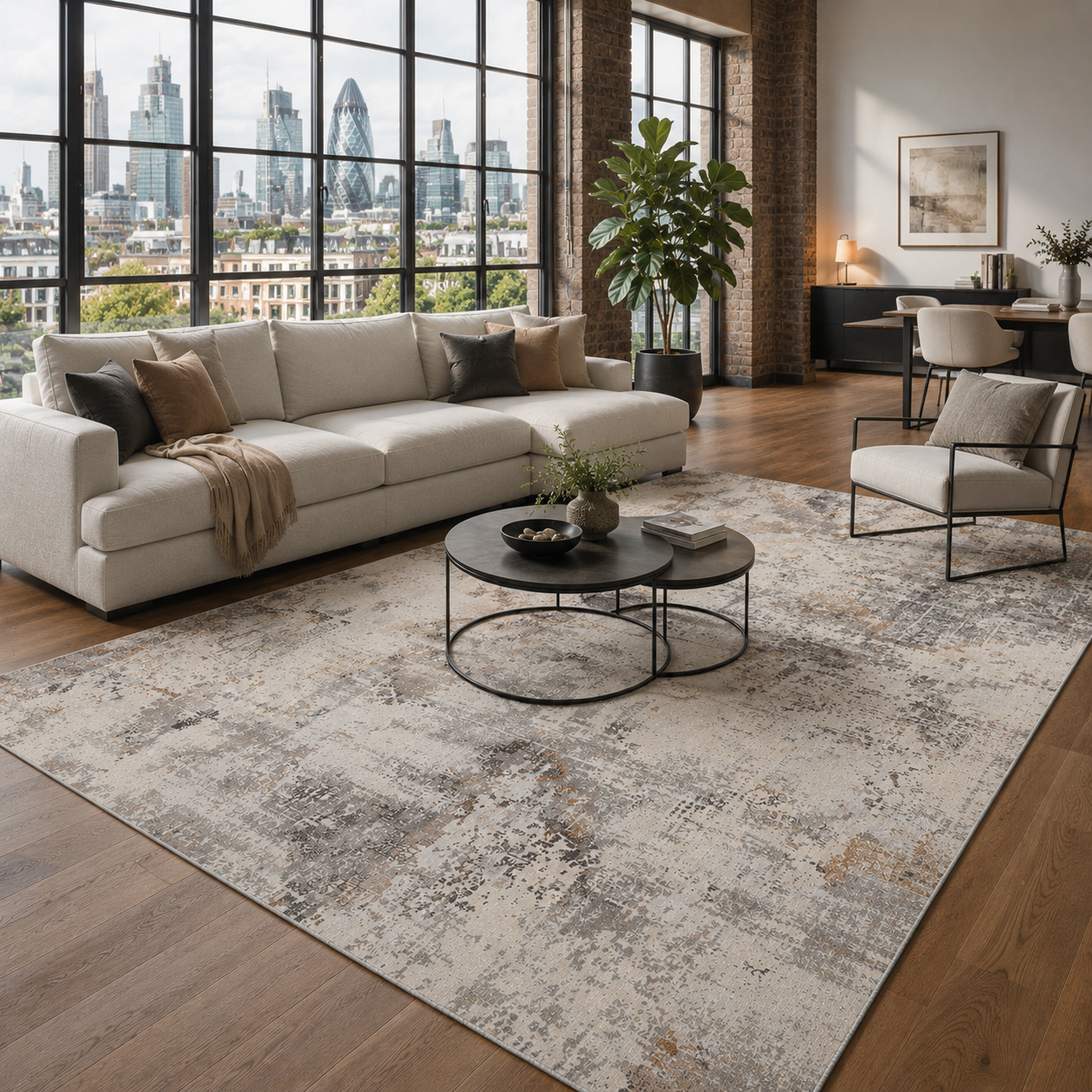RW7122 washable chenille rug texture and pattern detail