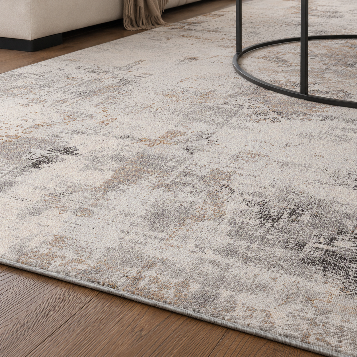 RW7122 washable chenille rug texture and pattern detail