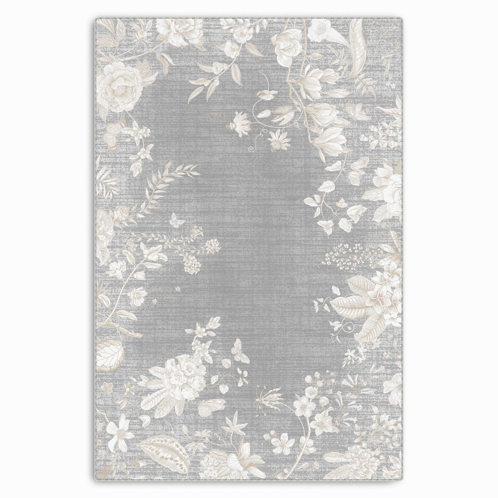 RW7127 washable chenille area rug viewed from above