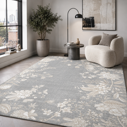 RW7127 washable chenille rug texture and pattern detail