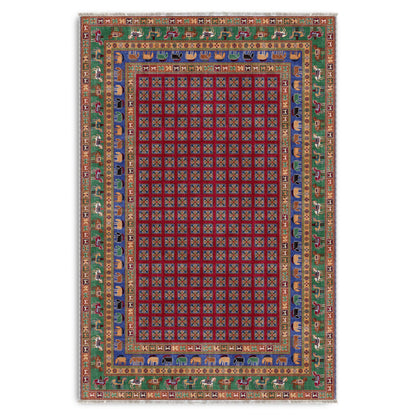 RW7128 washable chenille area rug viewed from above