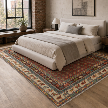 RW7130 washable chenille rug texture and pattern detail