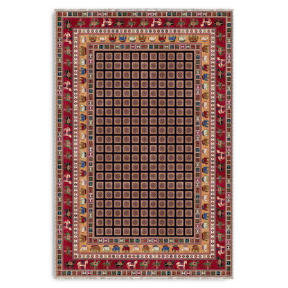 RW7131 washable chenille area rug viewed from above