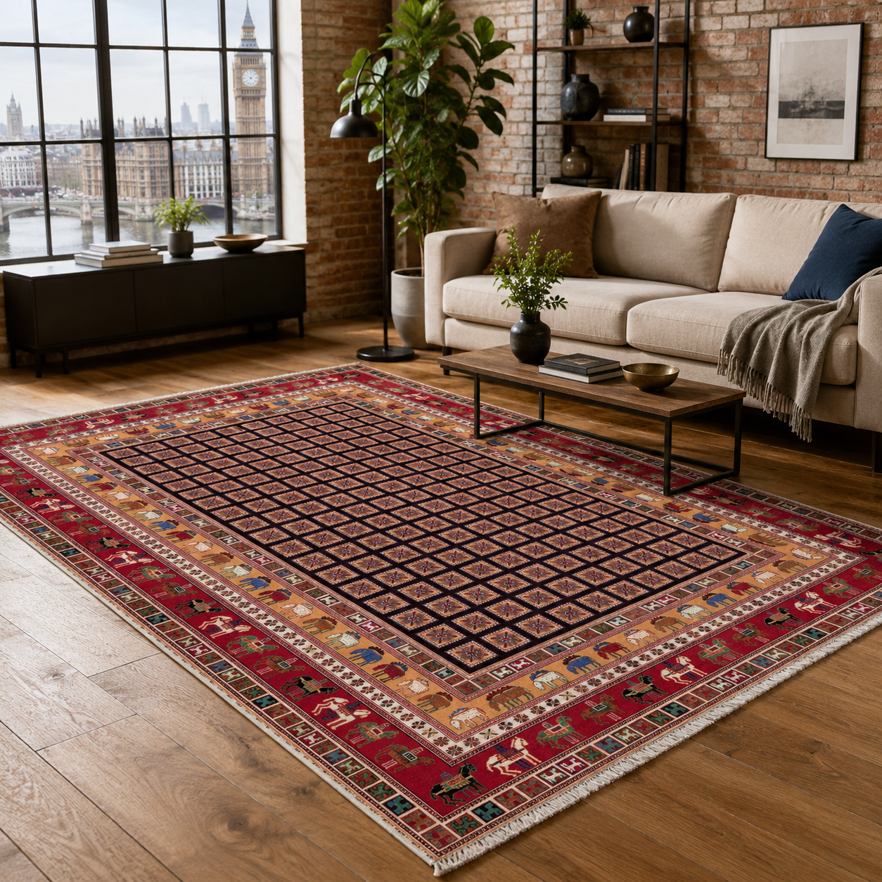 RW7131 washable chenille rug texture and pattern detail