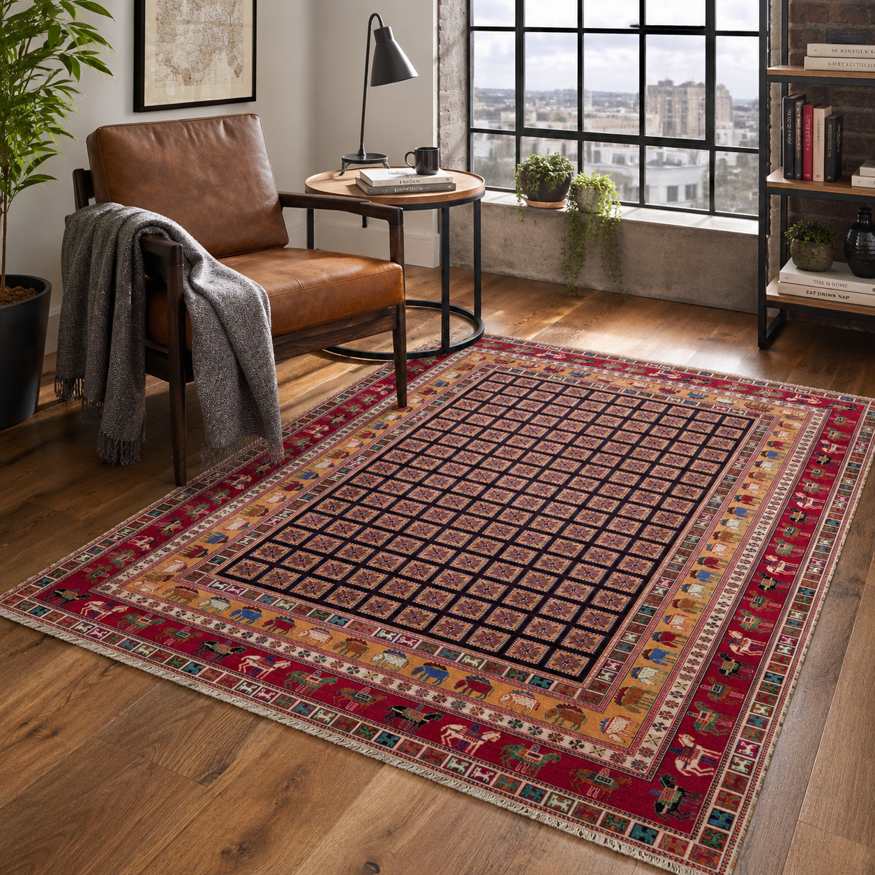 RW7131 washable chenille rug texture and pattern detail