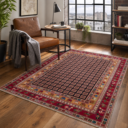 RW7131 washable chenille rug texture and pattern detail