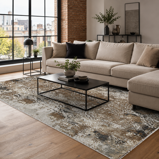 RW7132 washable chenille area rug