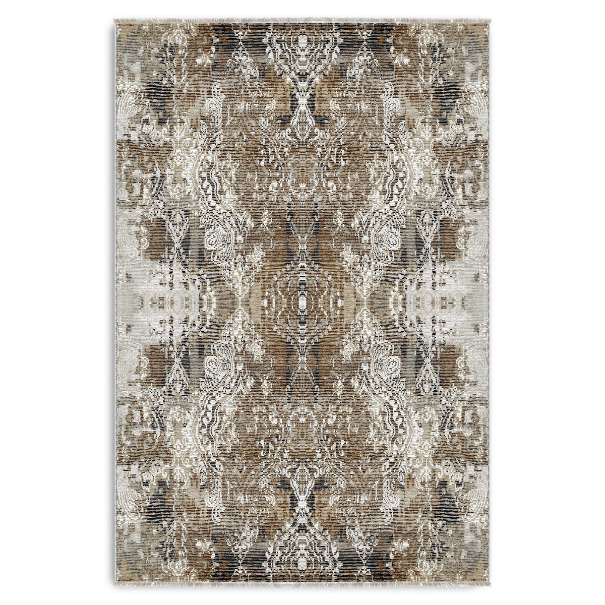 RW7132 washable chenille area rug viewed from above