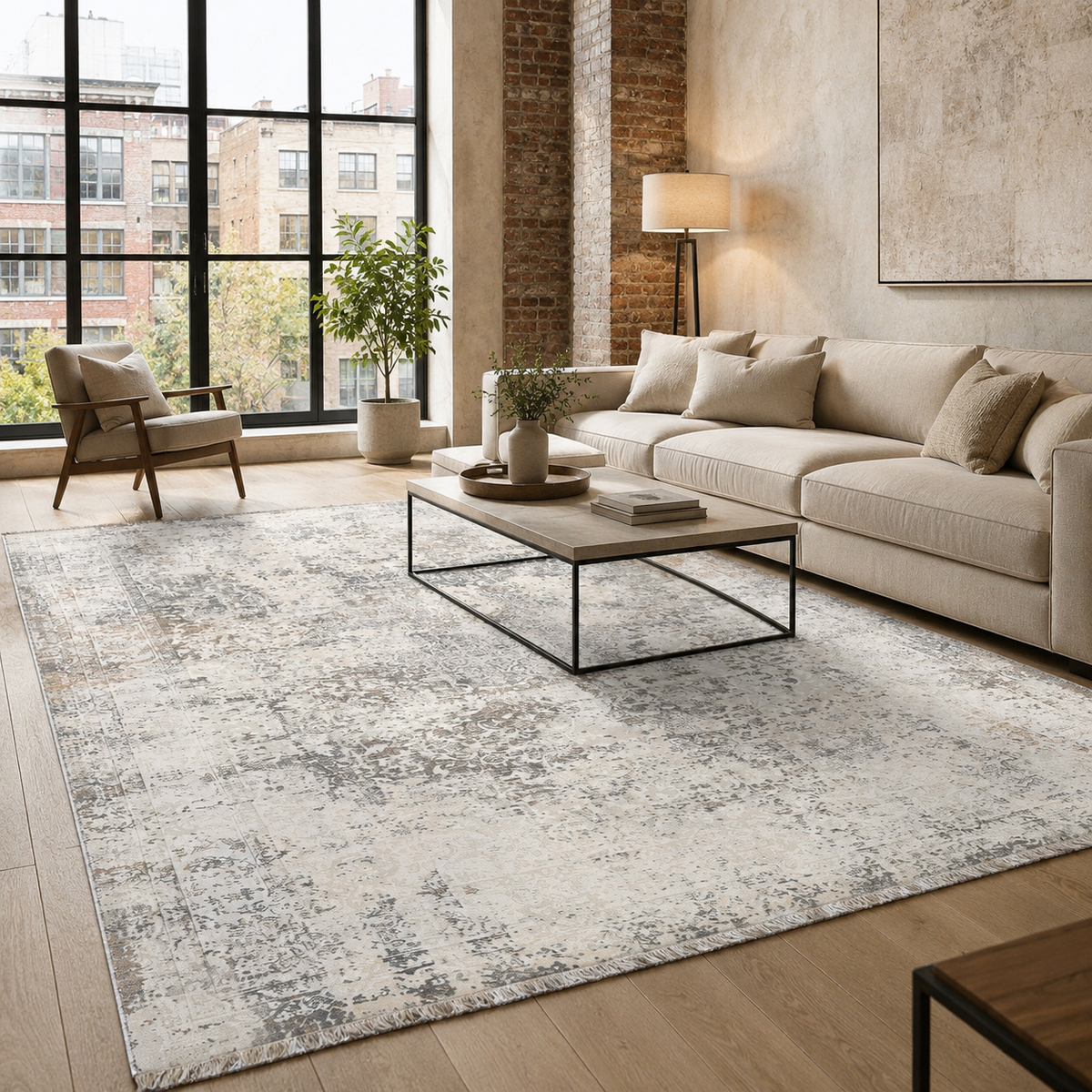 RW7134 washable chenille area rug