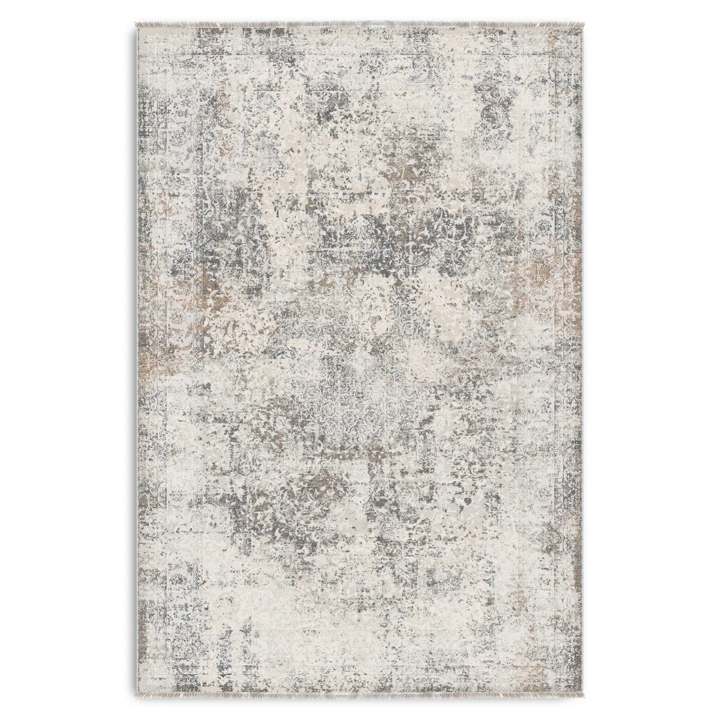 RW7134 washable chenille area rug viewed from above