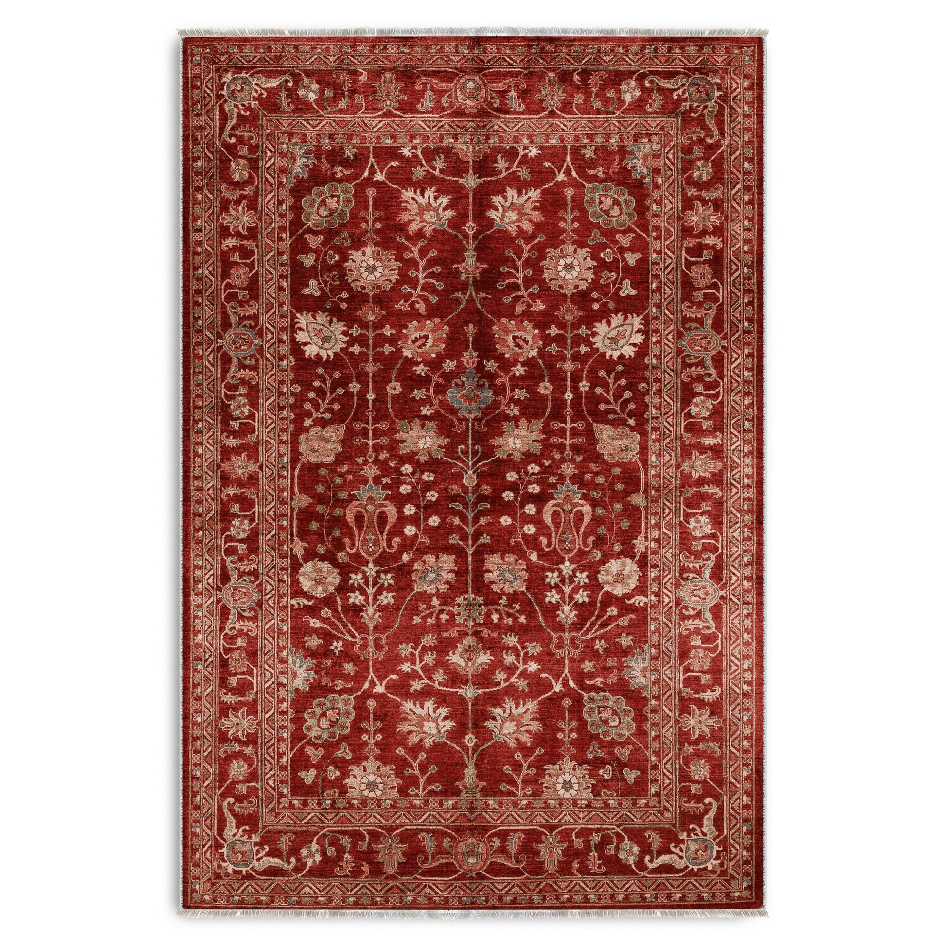 RW7135 washable chenille area rug viewed from above