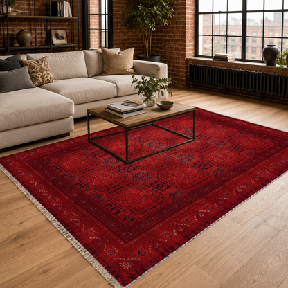 RW7136 washable chenille rug texture and pattern detail