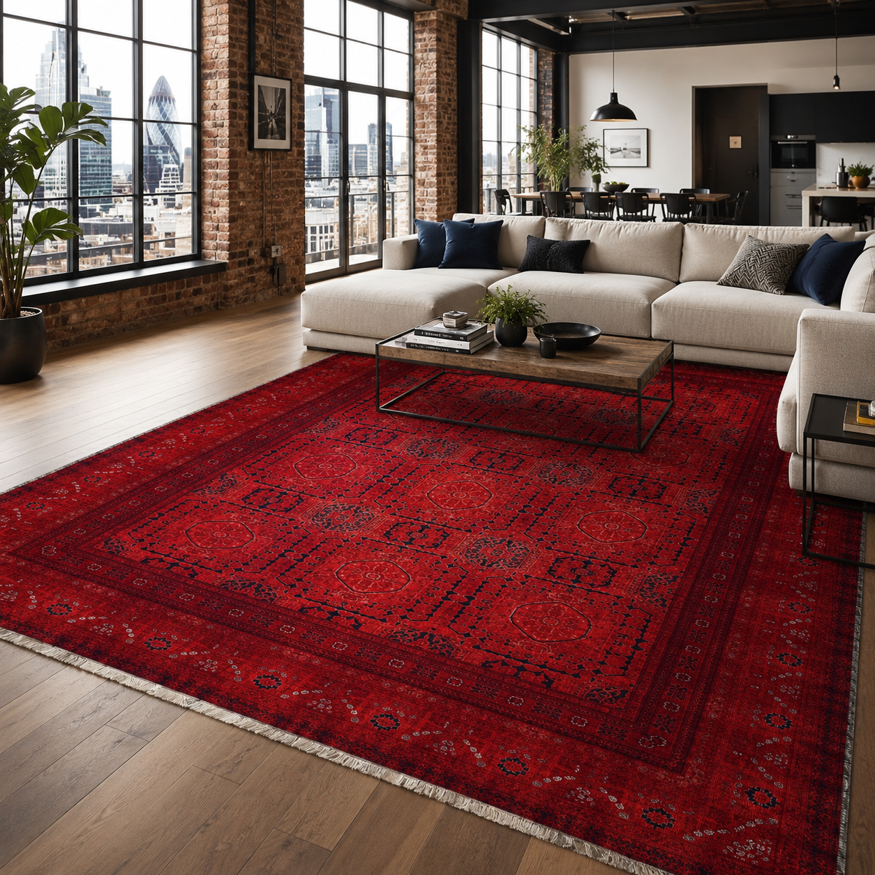 RW7136 washable chenille rug texture and pattern detail