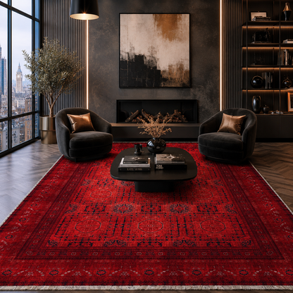 RW7136 washable chenille rug texture and pattern detail