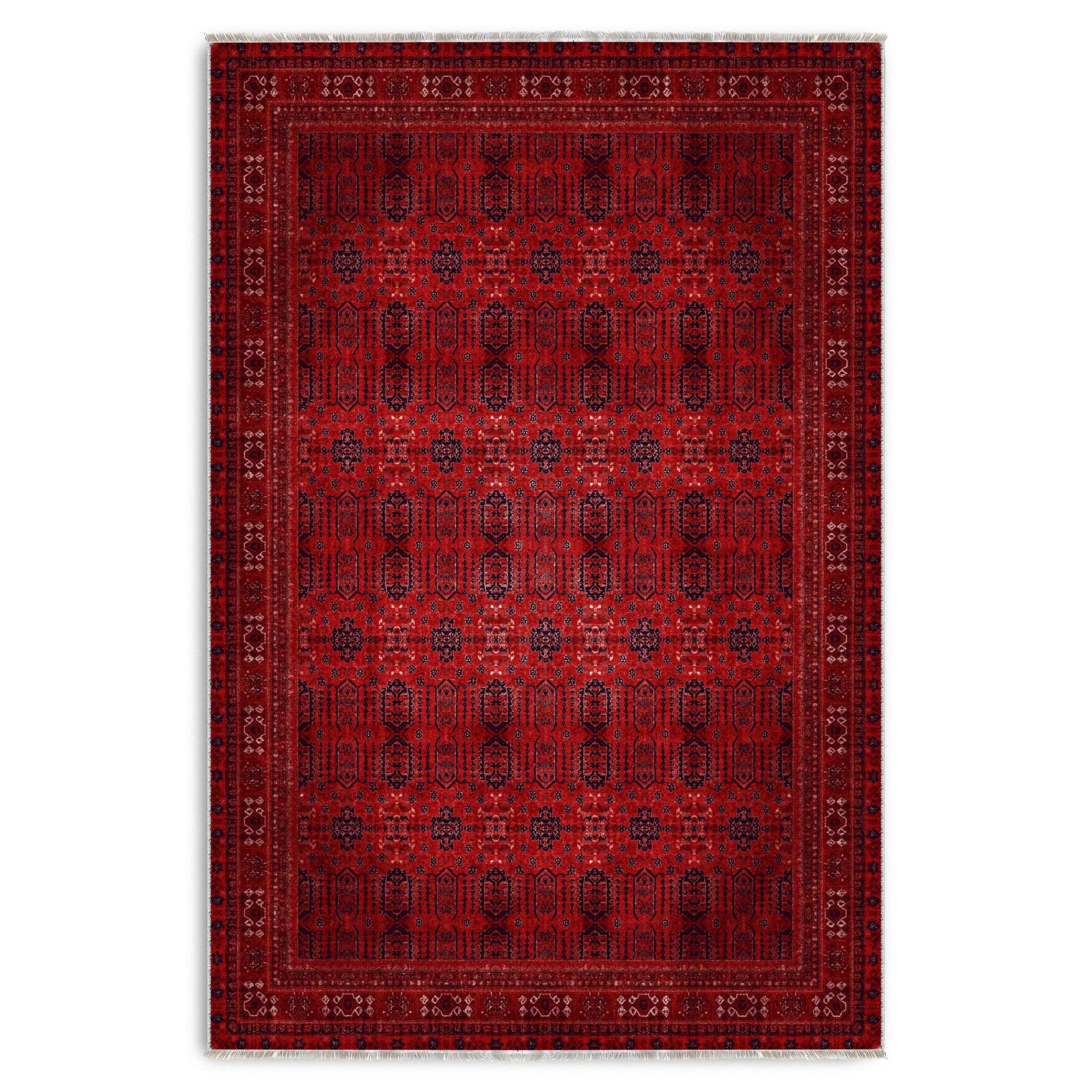 RW7137 washable chenille area rug viewed from above